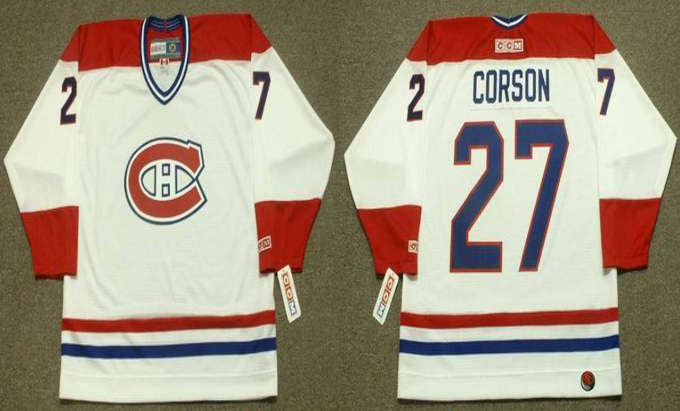 2019 Men Montreal Canadiens #27 Corson White CCM NHL jerseys